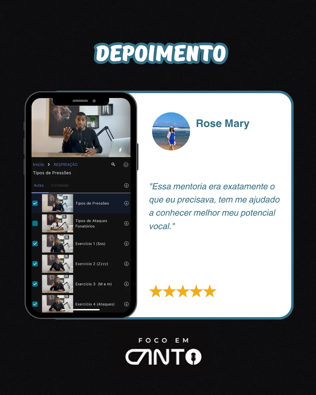 Depoimento de aluno 6