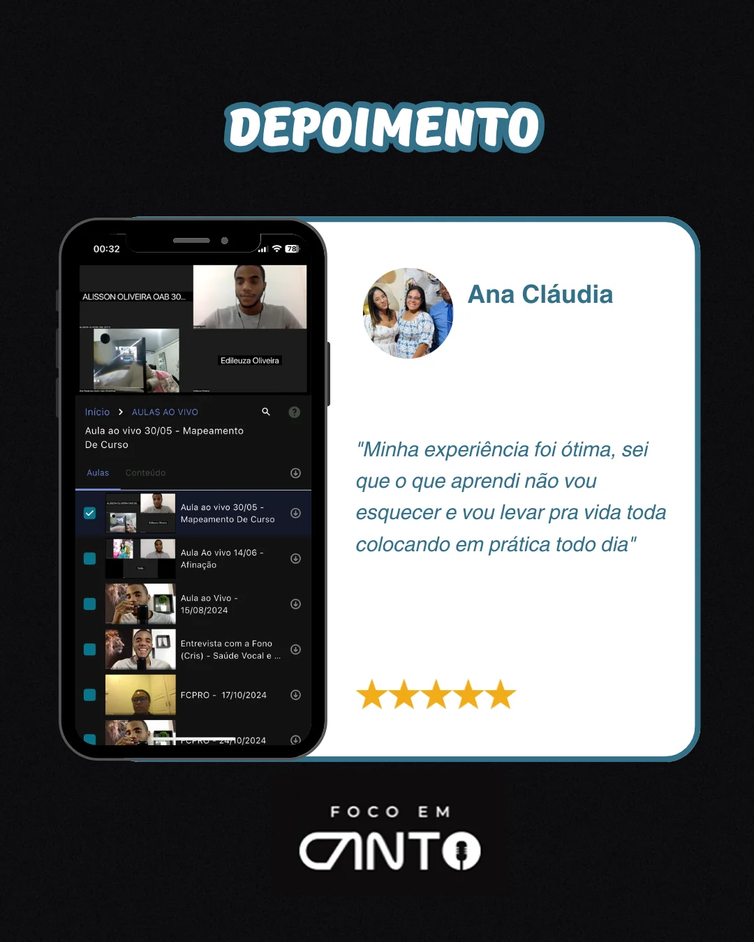 Depoimento de aluno 7